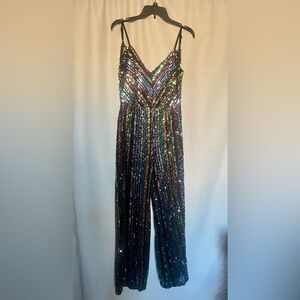 Bebe sequin striped jumper size M